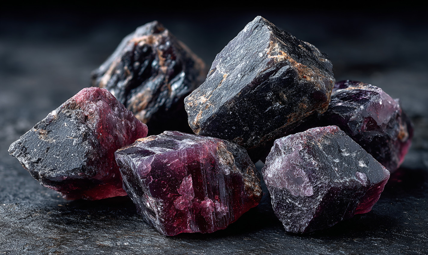 Morceaux de lépidolite