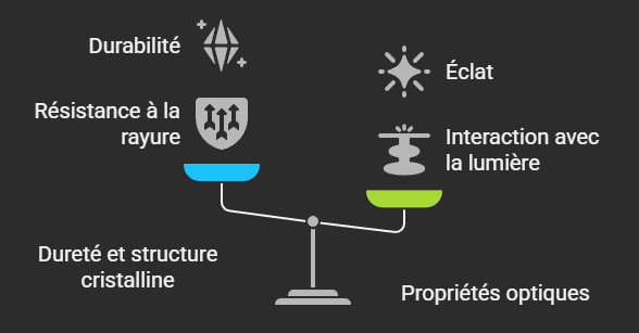 Propriétés faisant la valeur d'une pierre précieuse